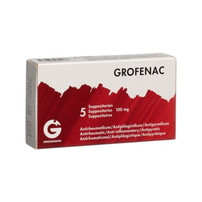 GROFENAC supp 100 mg 5 pce