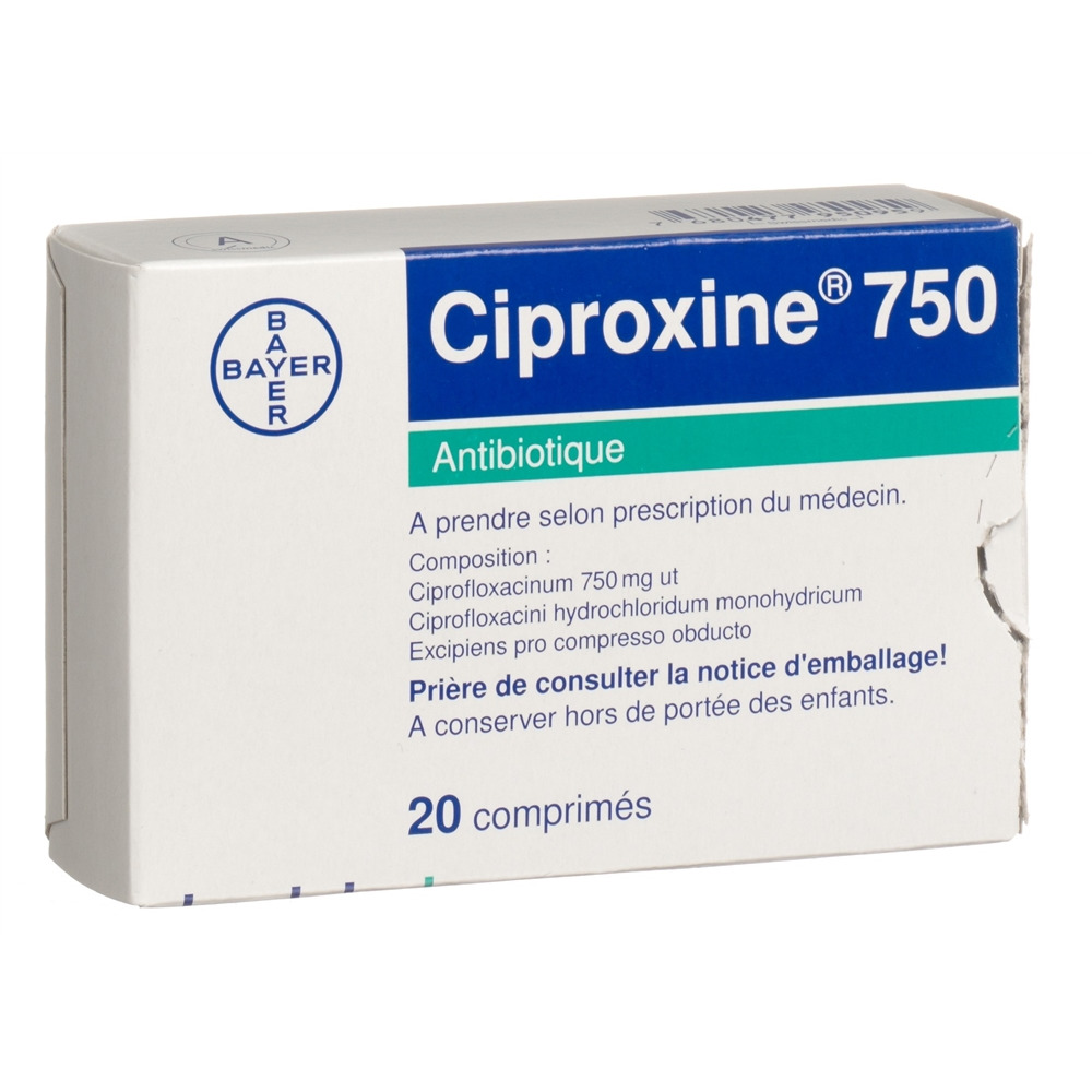 CIPROXINE cpr pell 750 mg 20 pce