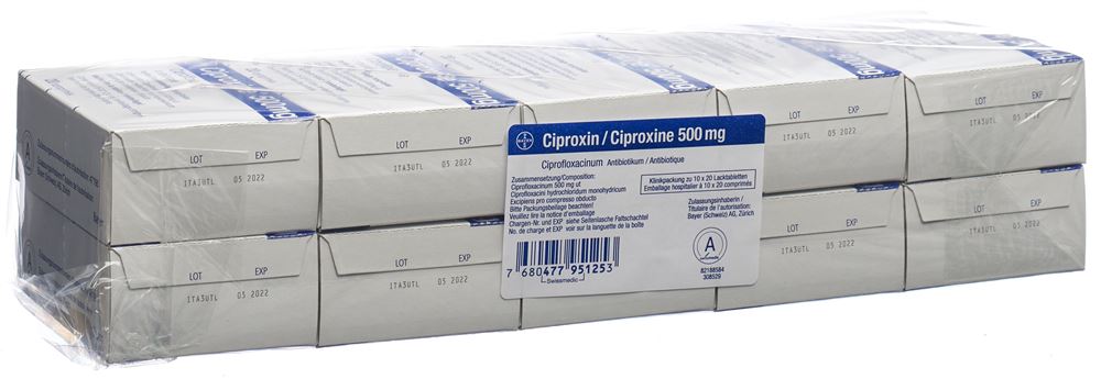 CIPROXINE cpr pell 500 mg 10 x 20 pce