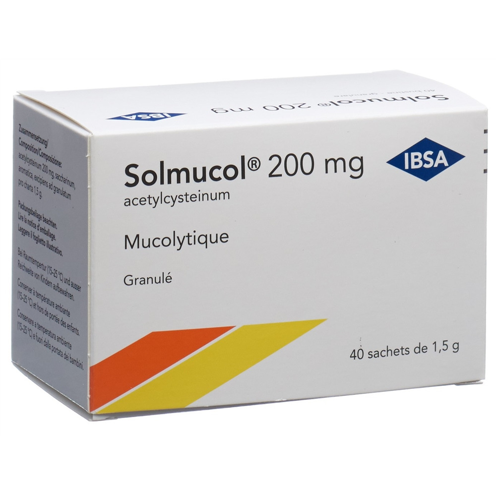 SOLMUCOL gran 200 mg s sucre 40 sach 1.5 g