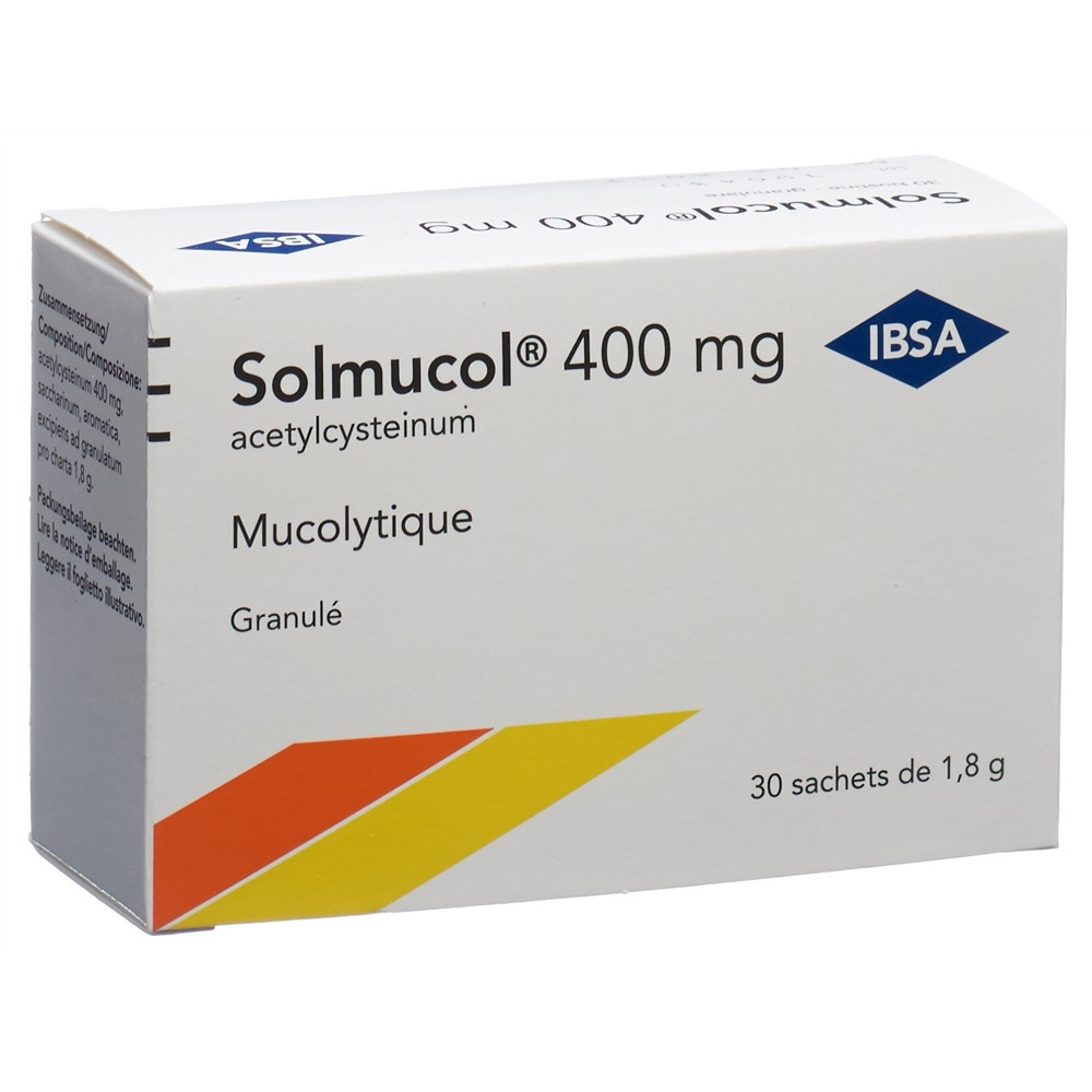 SOLMUCOL gran 400 mg s sucre 30 sach 1.8 g