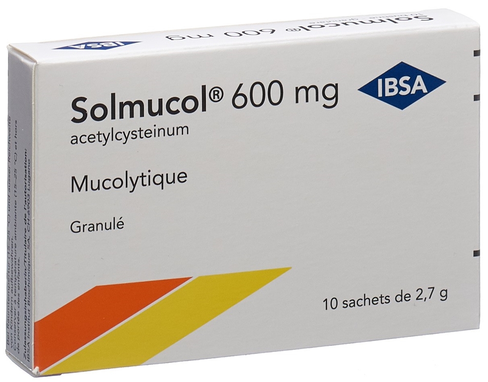 SOLMUCOL gran 600 mg s sucre (D) sach 10 pce