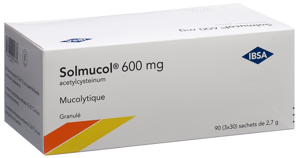 SOLMUCOL gran 600 mg s sucre sach 90 pce