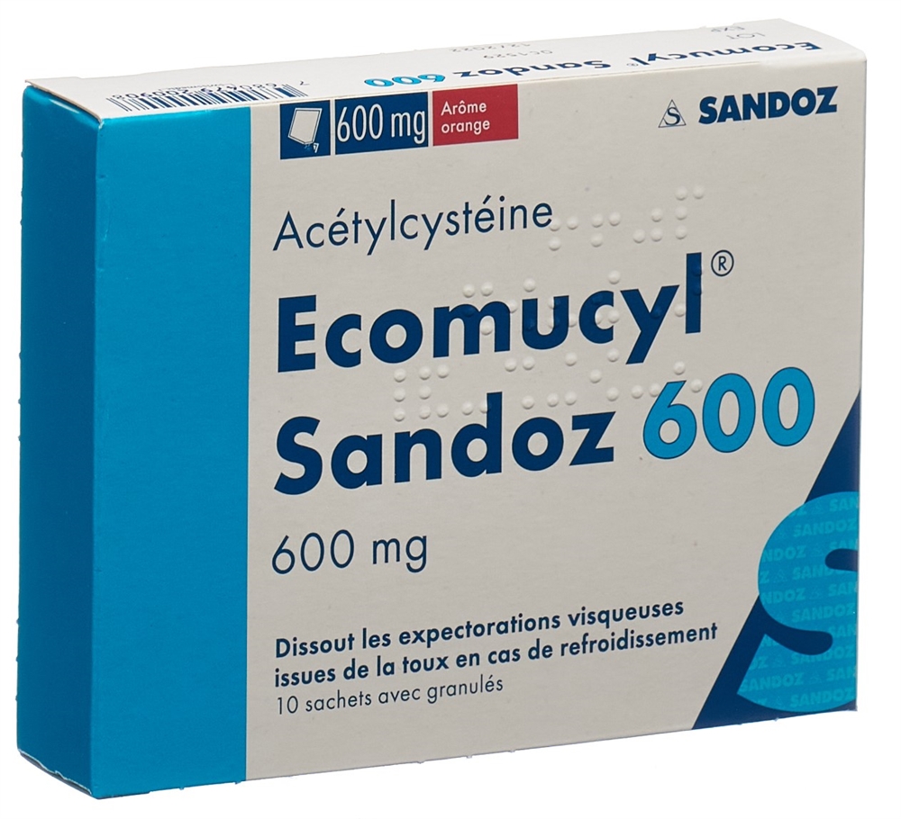 ECOMUCYL Sandoz gran 600 mg sach 10 pce