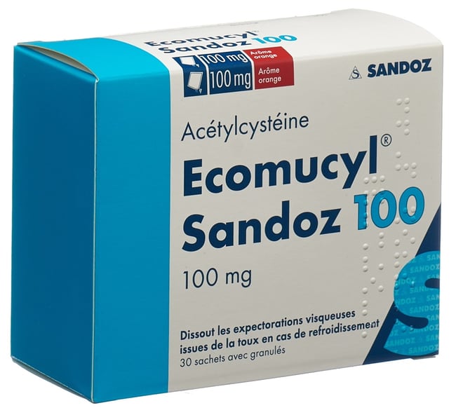 ECOMUCYL Sandoz gran 100 mg sach 30 pce