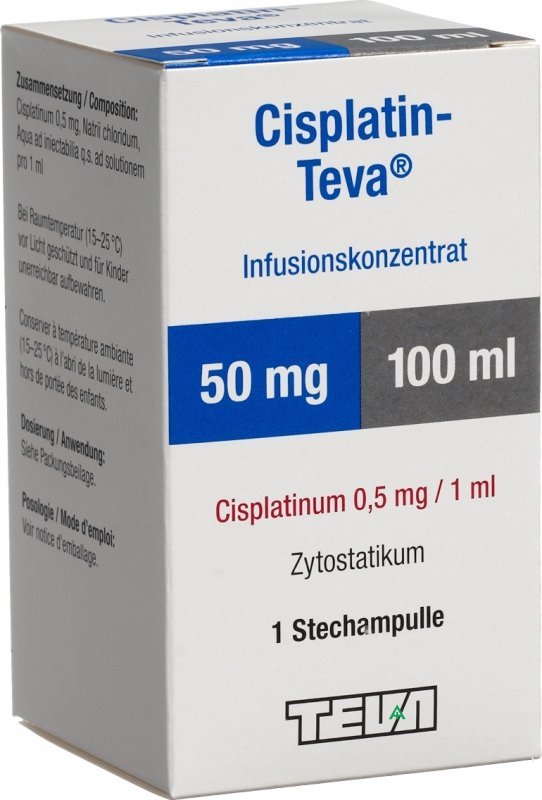 Cisplatin-Teva, 0.5 mg/ml, Konzentrat zur Herstellung einer Infusionslösung