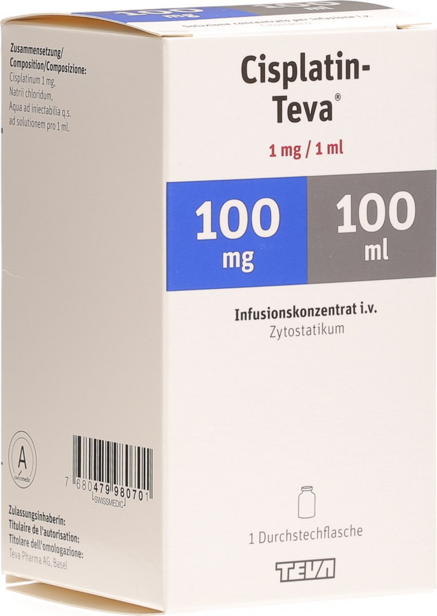 CISPLATIN Teva 100 mg/100ml flac 100 ml
