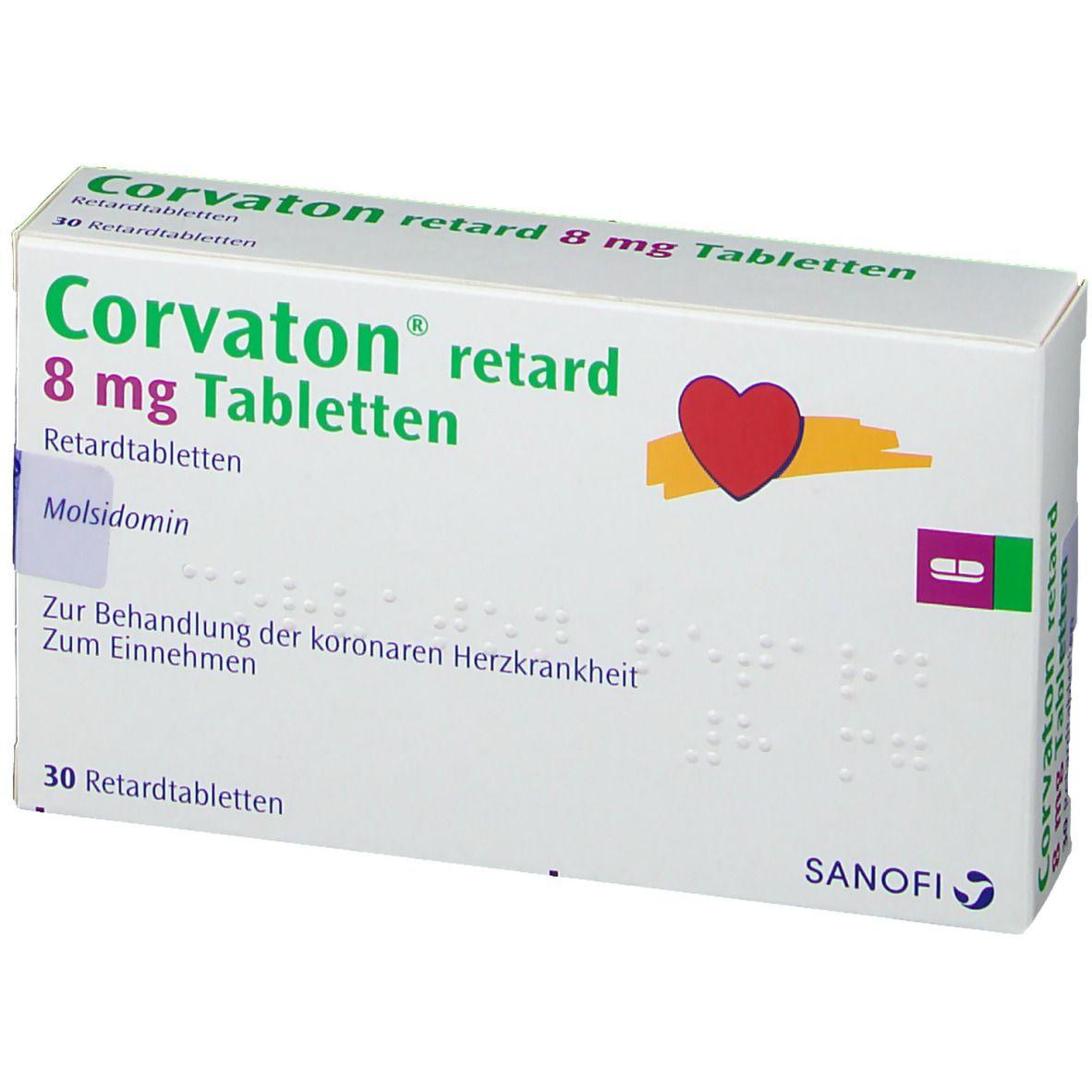 CORVATON retard cpr ret 8 mg 30 pce