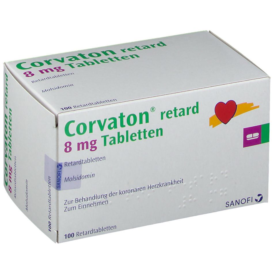 CORVATON retard cpr ret 8 mg 100 pce