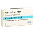 KONAKION MM sol inj 10 mg/ml p.o., i.v. 5 amp 1 ml