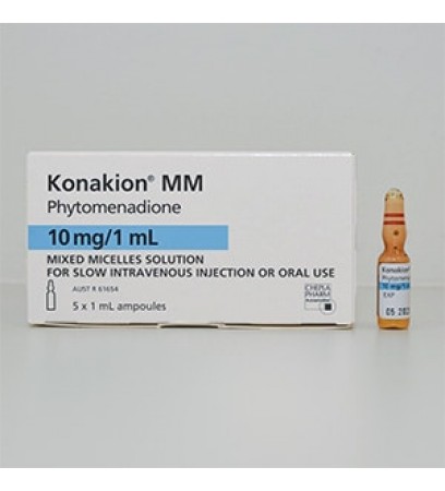 KONAKION MM sol inj 10 mg/ml p.o., i.v. 5 amp 1 ml