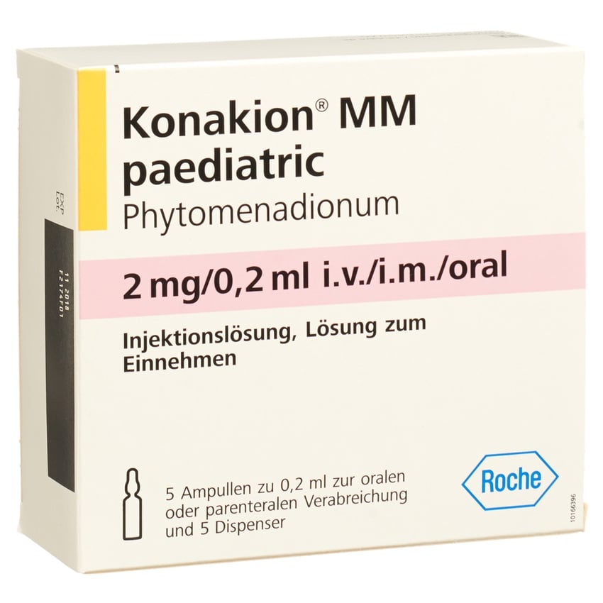 KONAKION MM paediatric 2 mg/0.2ml 5 amp 0.2 ml
