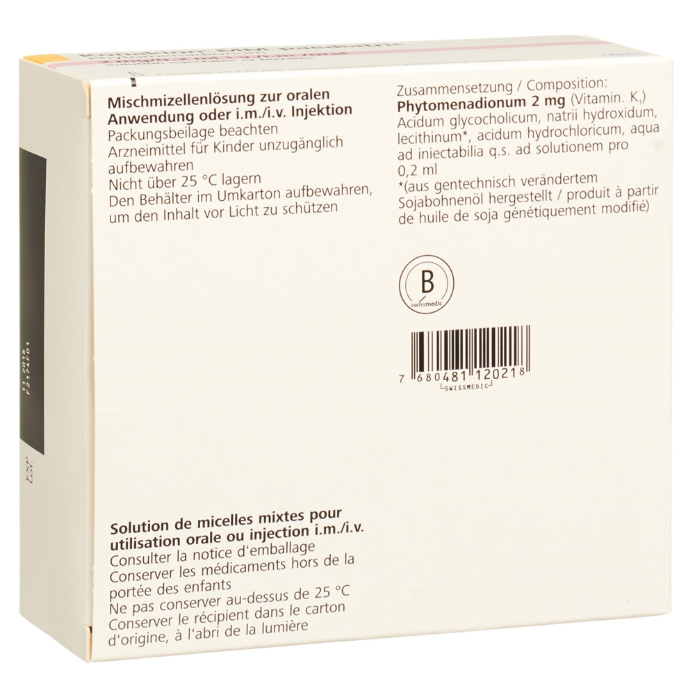 Konakion MM paediatric, Injektionslösung / Lösung zum Einnehmen