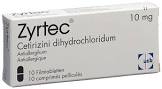 ZYRTEC cpr pell 10 mg 10 pce