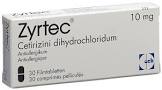 ZYRTEC cpr pell 10 mg 30 pce