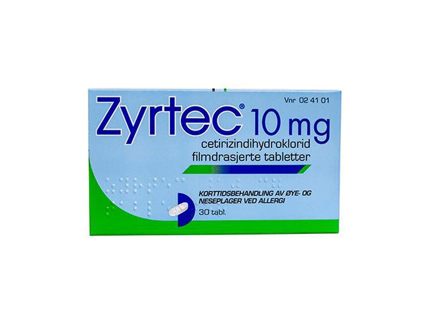 ZYRTEC cpr pell 10 mg 30 pce