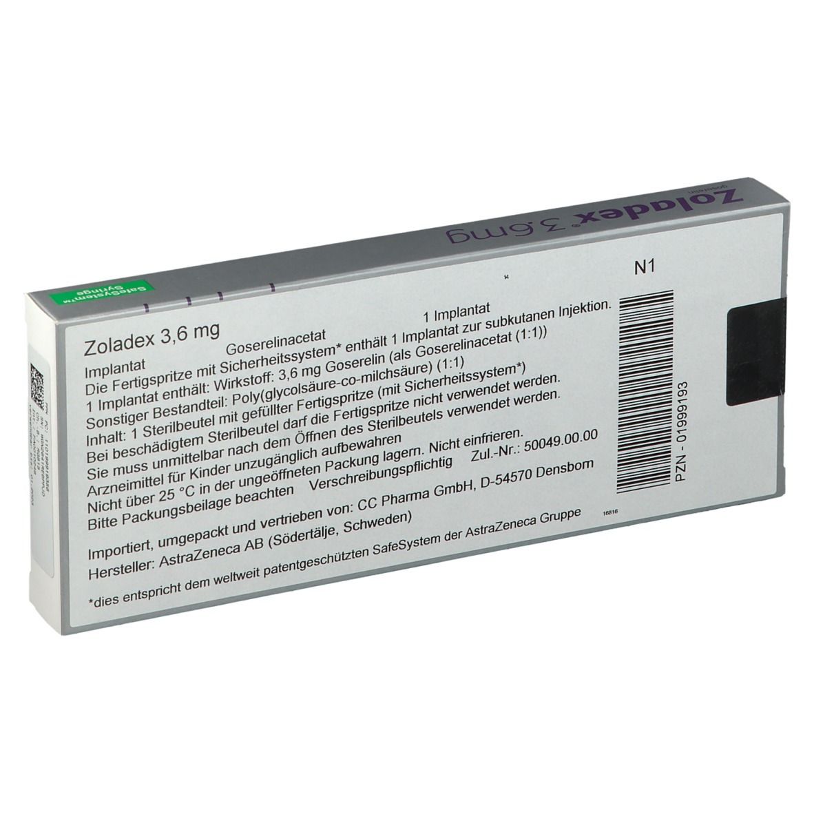 ZOLADEX safesystem 3.6 mg ser pré
