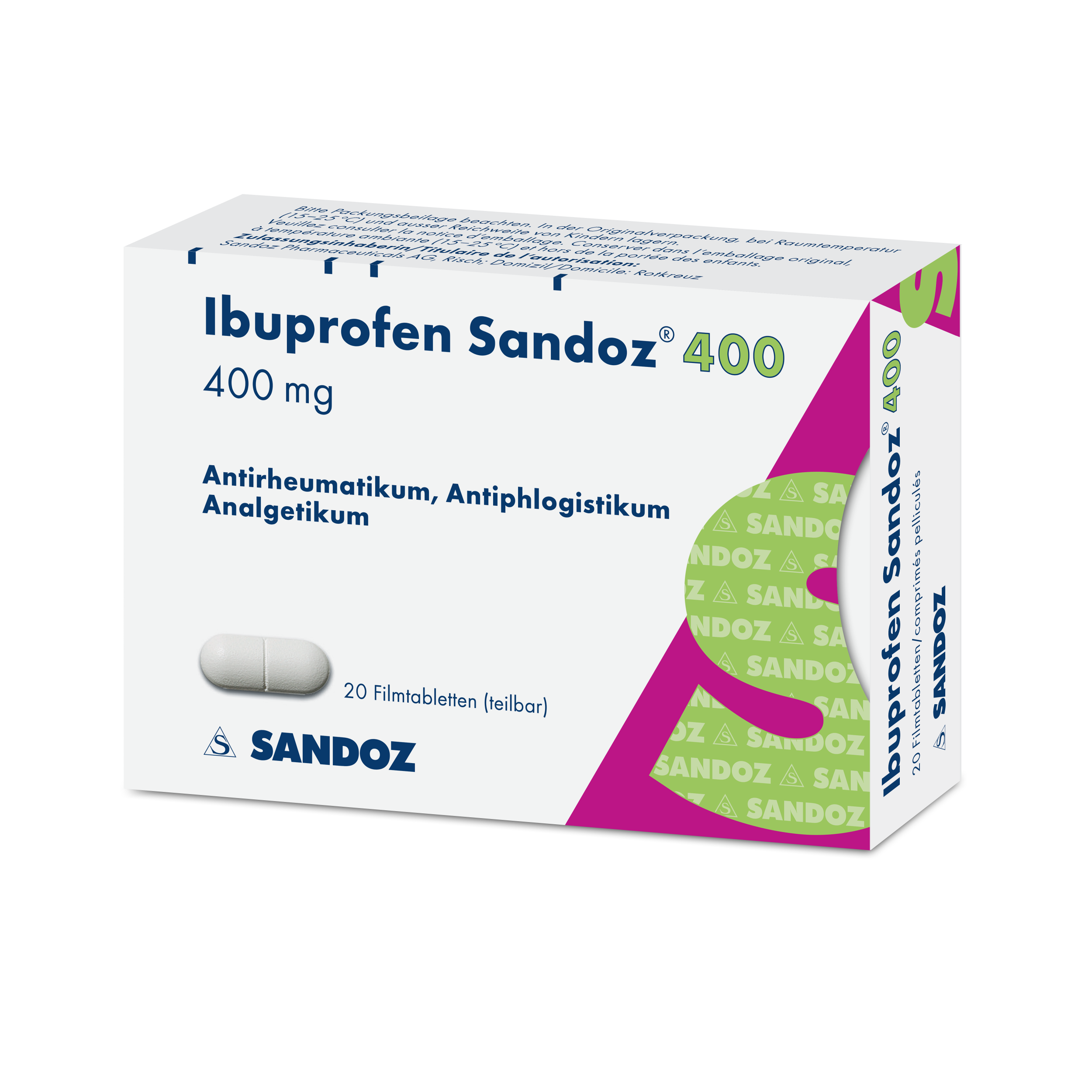 Ibuprofen Sandoz 400, Filmtabletten