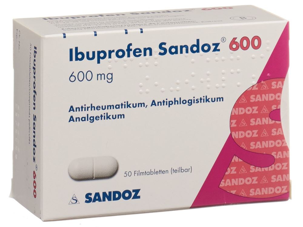 IBUPROFENE Sandoz cpr pell 600 mg 50 pce