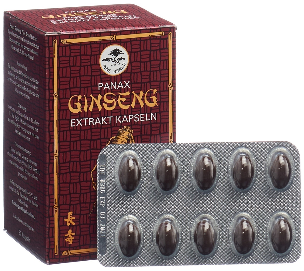 Panax Ginseng Pine Brand Extrakt, Weichkapseln