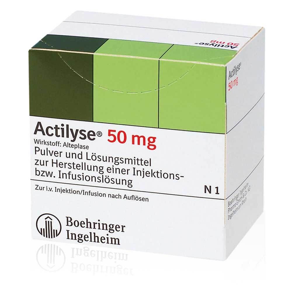 ACTILYSE subst sèche 50 mg c solv flac