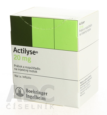 ACTILYSE subst sèche 20 mg c solv flac