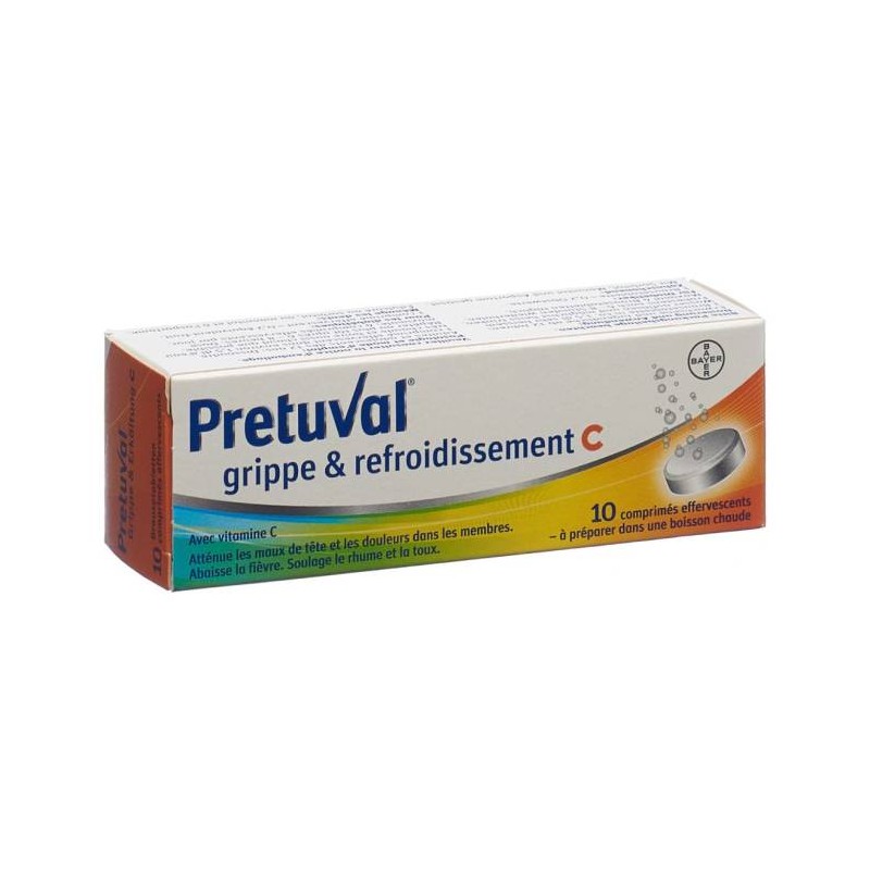 PRETUVAL grippe et refroidissem C cpr eff 10 pce