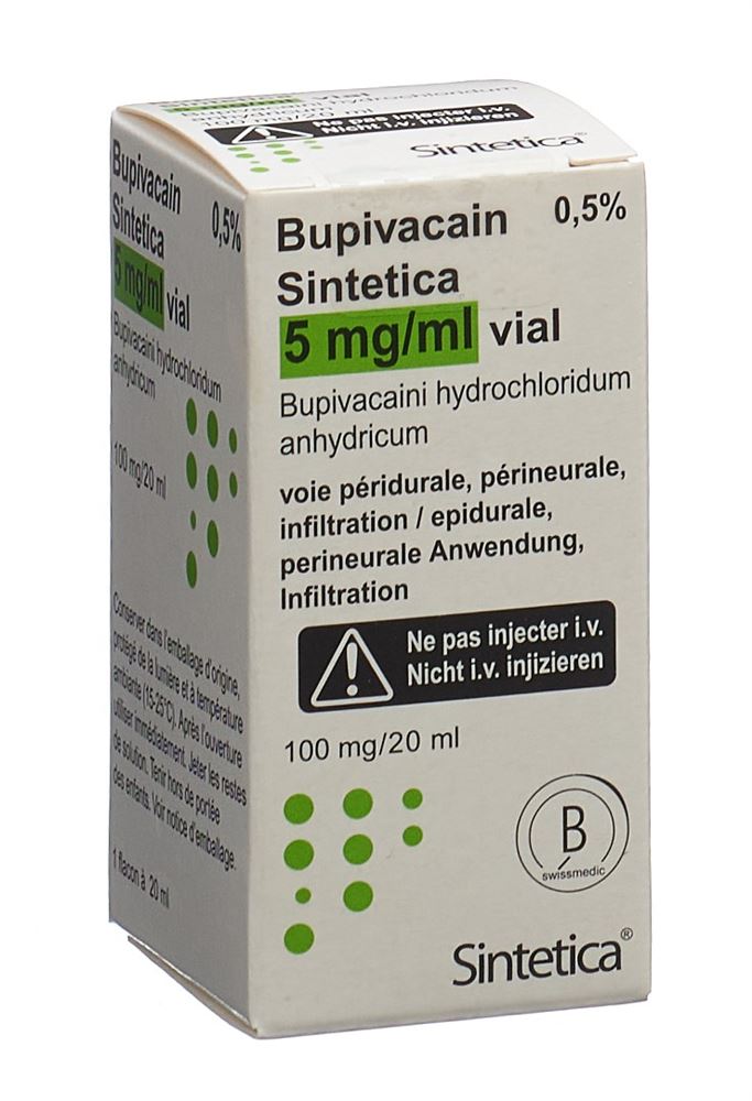 BUPIVACAIN Sintetica 100 mg/20ml amp 5 x 20 ml
