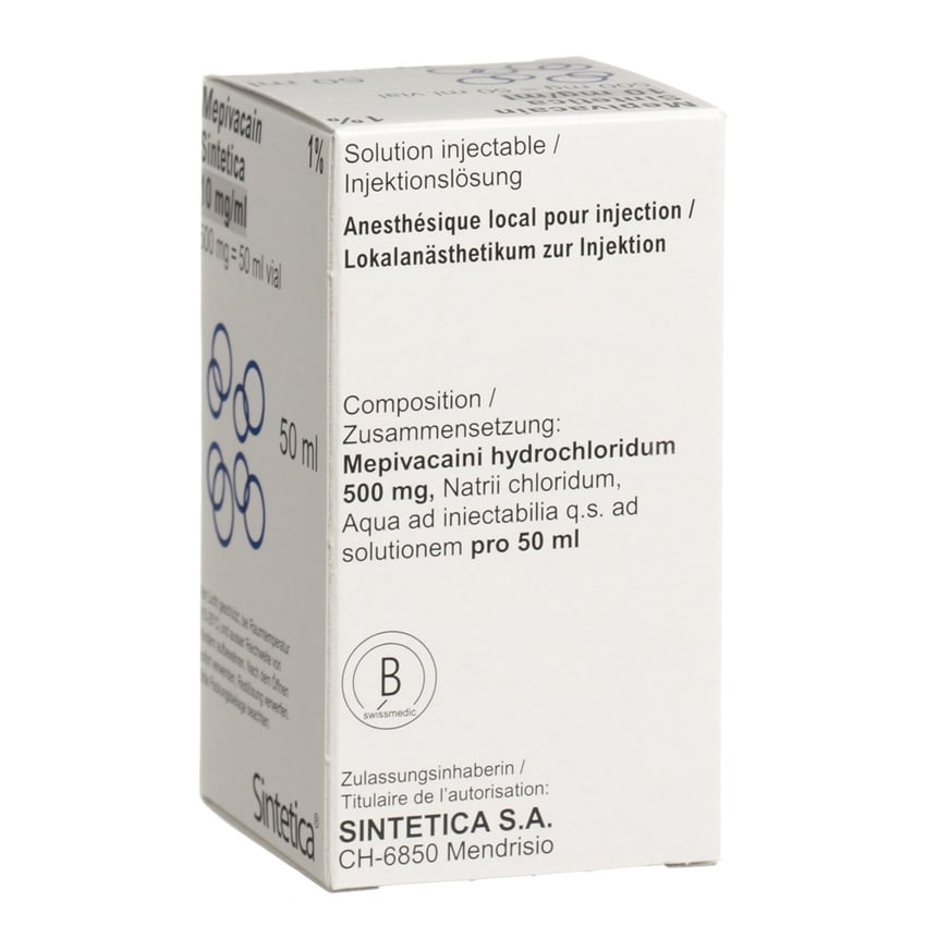 MEPIVACAIN Sintetica sol inj 1 % vial 50 ml