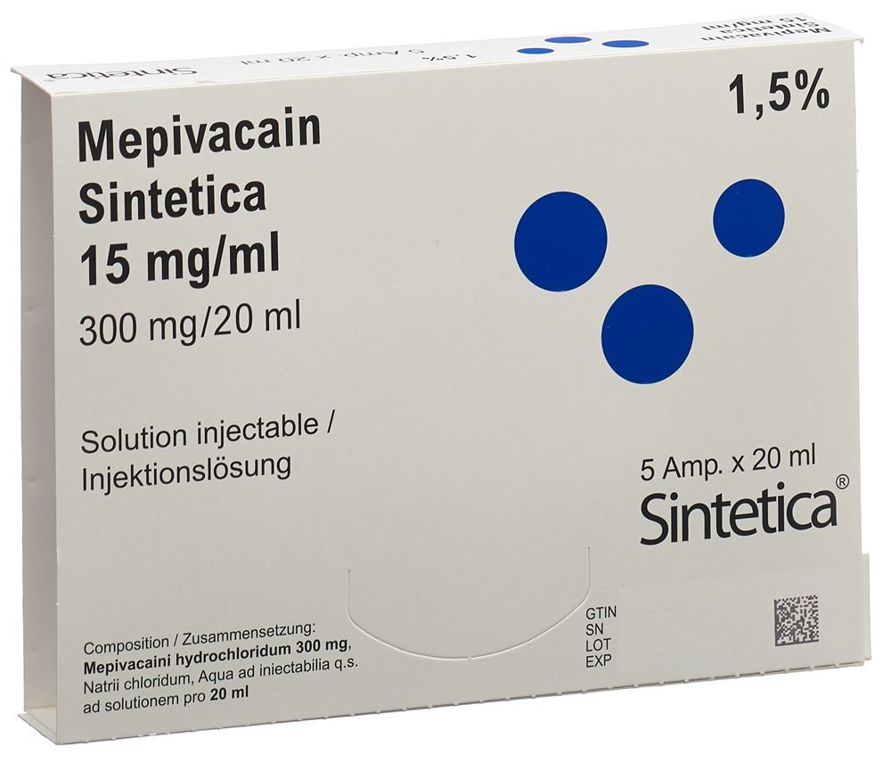 Mepivacain Sintetica 15 mg/ml, soluzione iniettabile