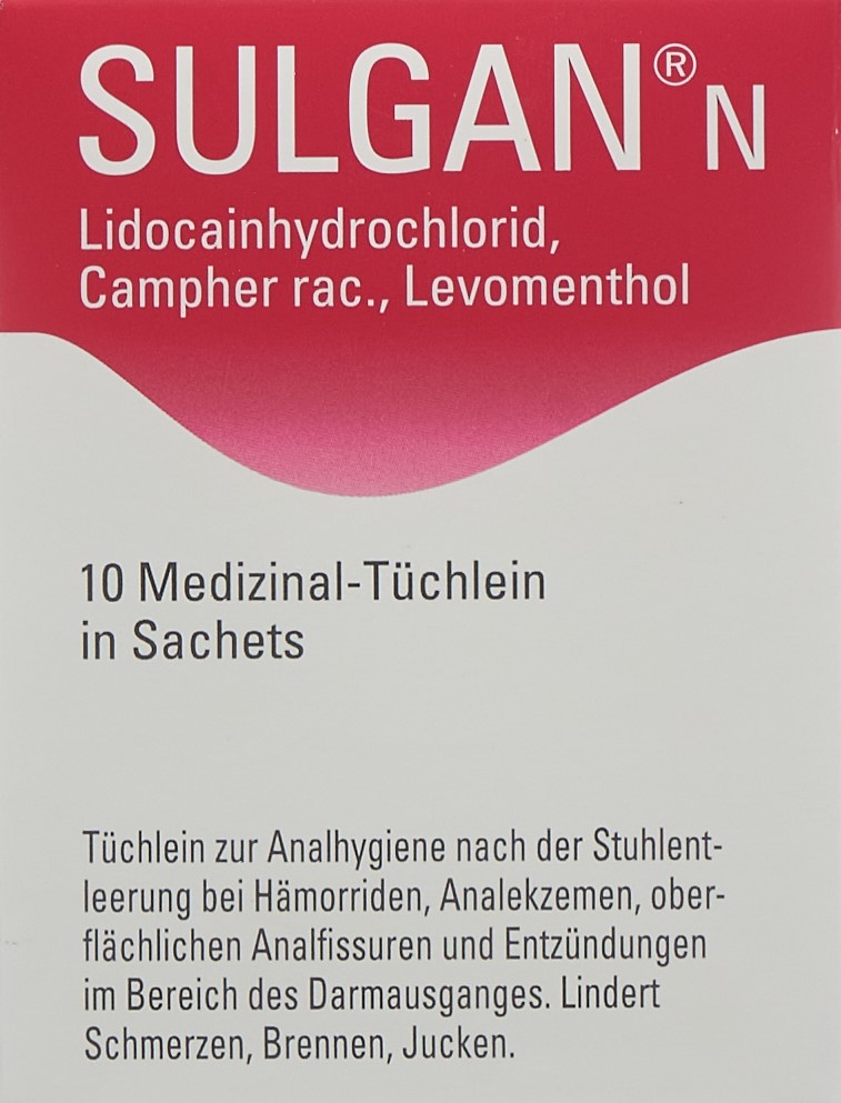 SULGAN-N lingettes médicinales en sachets 10 pce