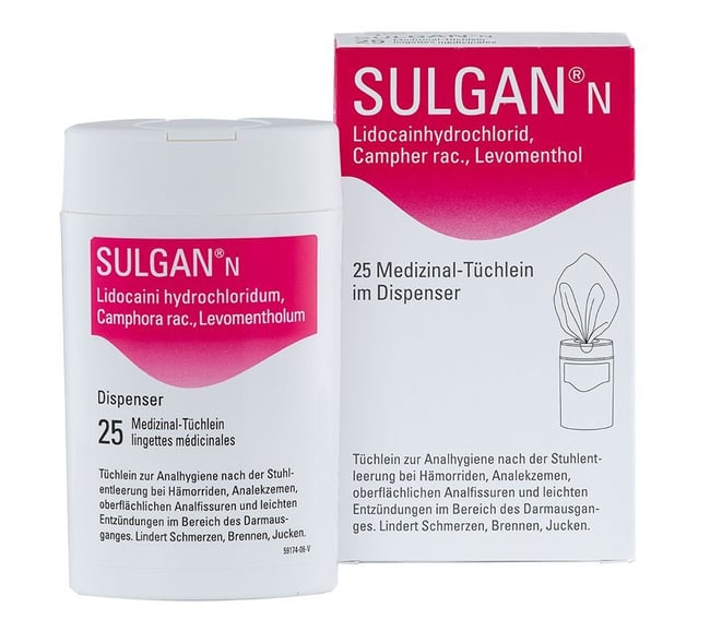 SULGAN-N lingettes médicinales en dispens 25 pce
