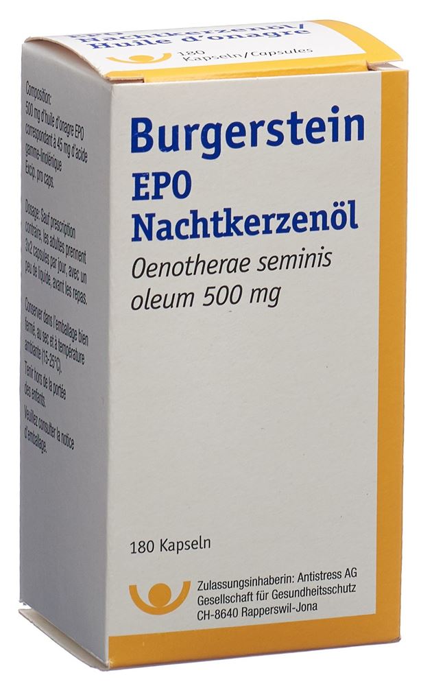 BURGERSTEIN EPO caps moll 500 mg 180 pce