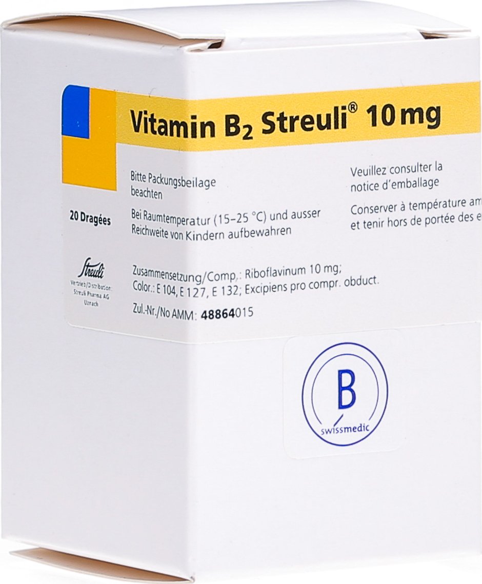 VITAMINE B2 Streuli drag 10 mg bte 100 pce