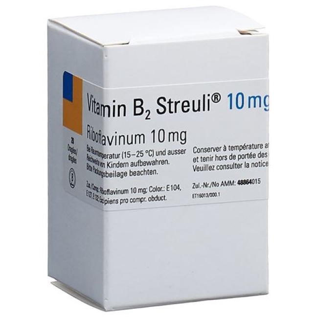 VITAMINE B2 Streuli drag 10 mg bte 100 pce