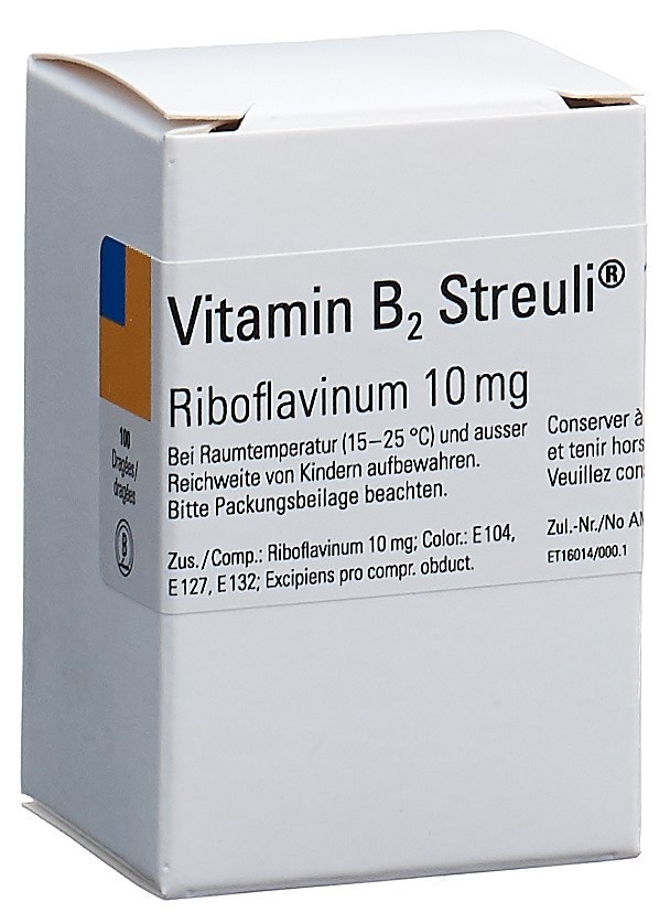 VITAMINE B2 Streuli drag 10 mg bte 100 pce