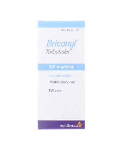 BRICANYL turbuhaler pdr inh 0.5 mg 120 dos