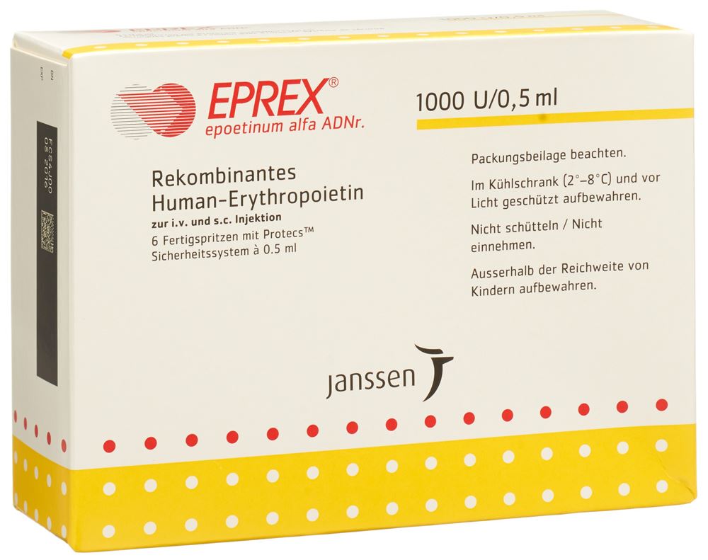 EPREX 1000 UI/0.5 ml (Protecs) 6 ser pré 0.5 ml
