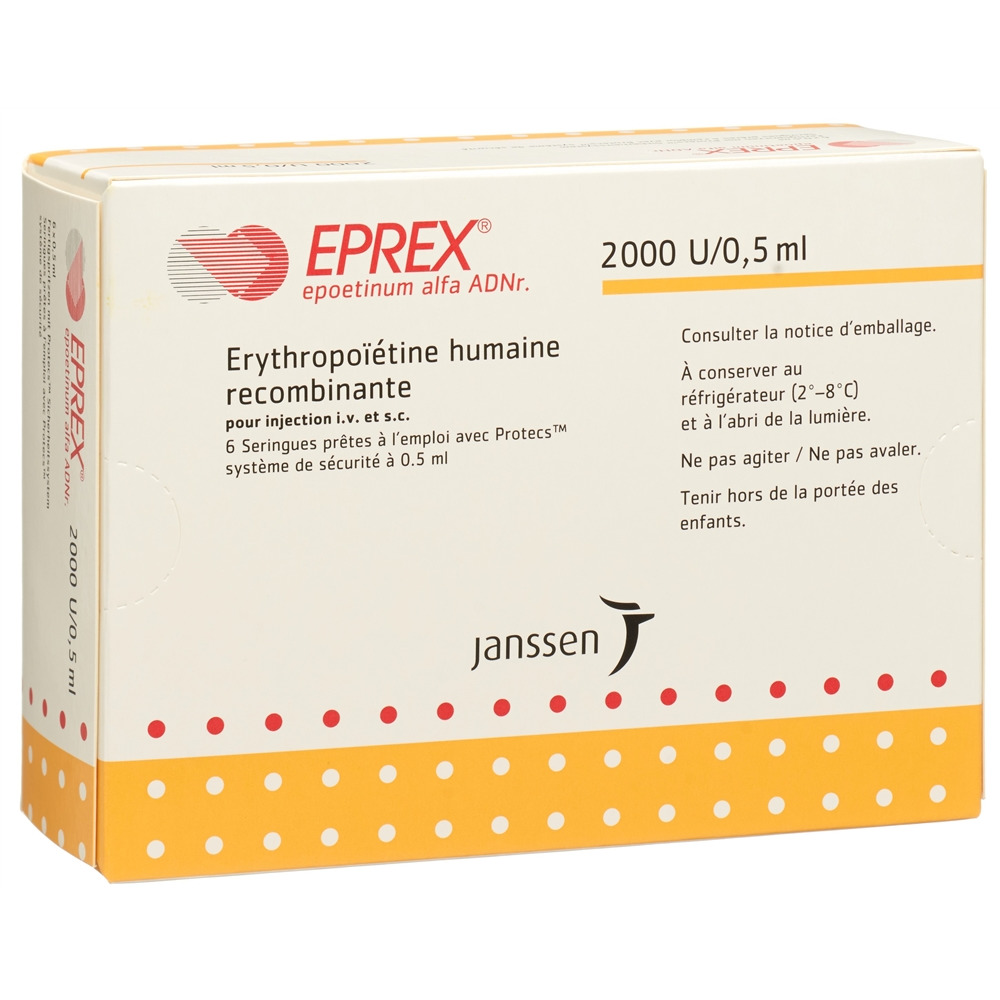 EPREX 2000 UI/0.5 ml (Protecs) 6 ser pré 0.5 ml
