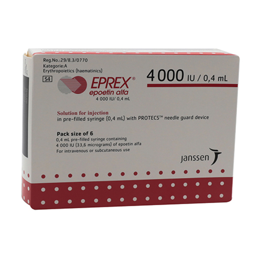 EPREX 4000 UI/0.4ml (Protecs) 6 ser pré 0.4 ml