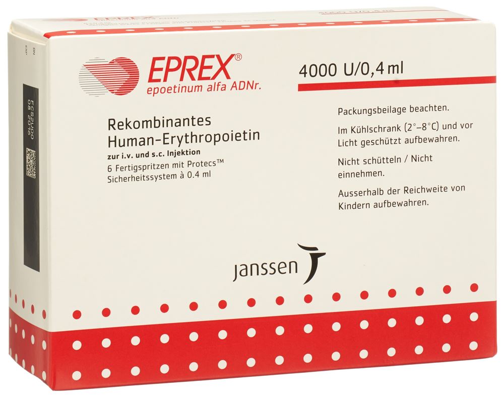 EPREX 4000 UI/0.4ml (Protecs) 6 ser pré 0.4 ml