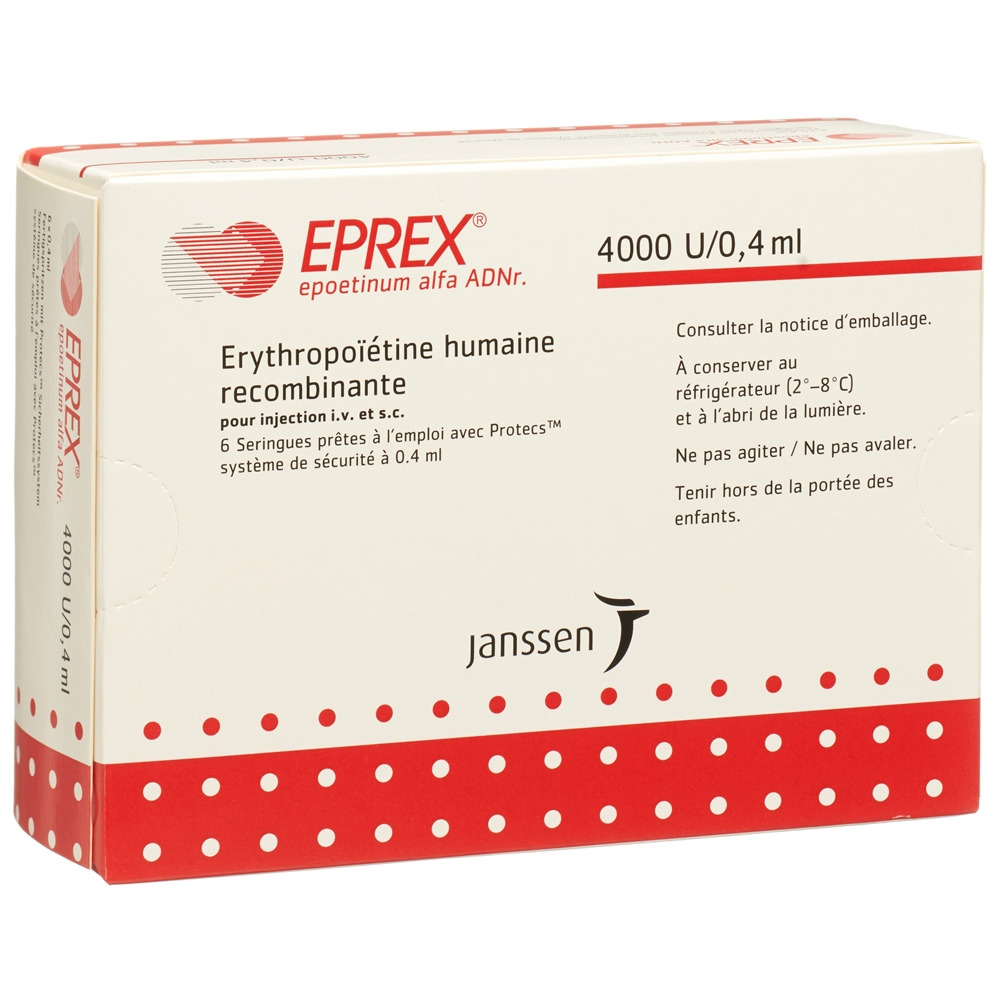 EPREX 4000 UI/0.4ml (Protecs) 6 ser pré 0.4 ml
