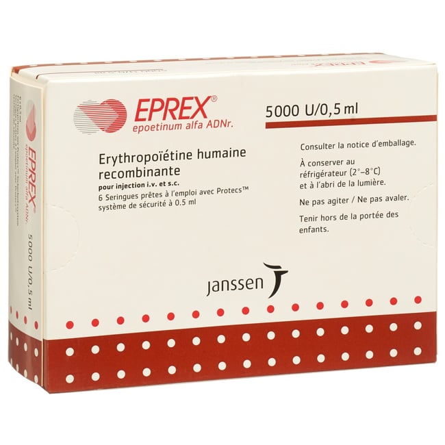 EPREX 5000 UI/0.5ml (Protecs) 6 ser pré 0.5 ml