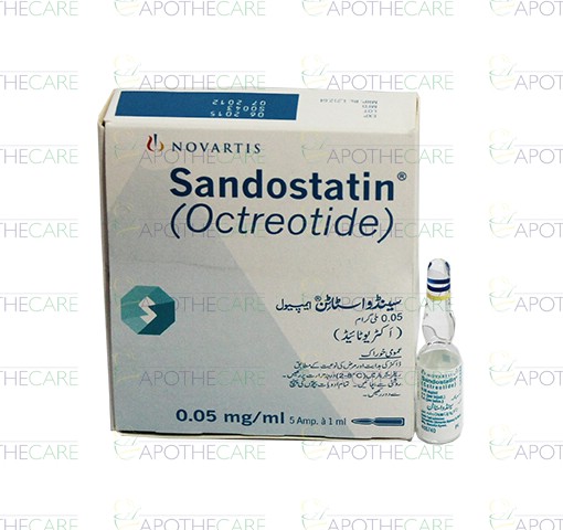 SANDOSTATINE sol inj 0.05 mg/ml 5 amp 1 ml