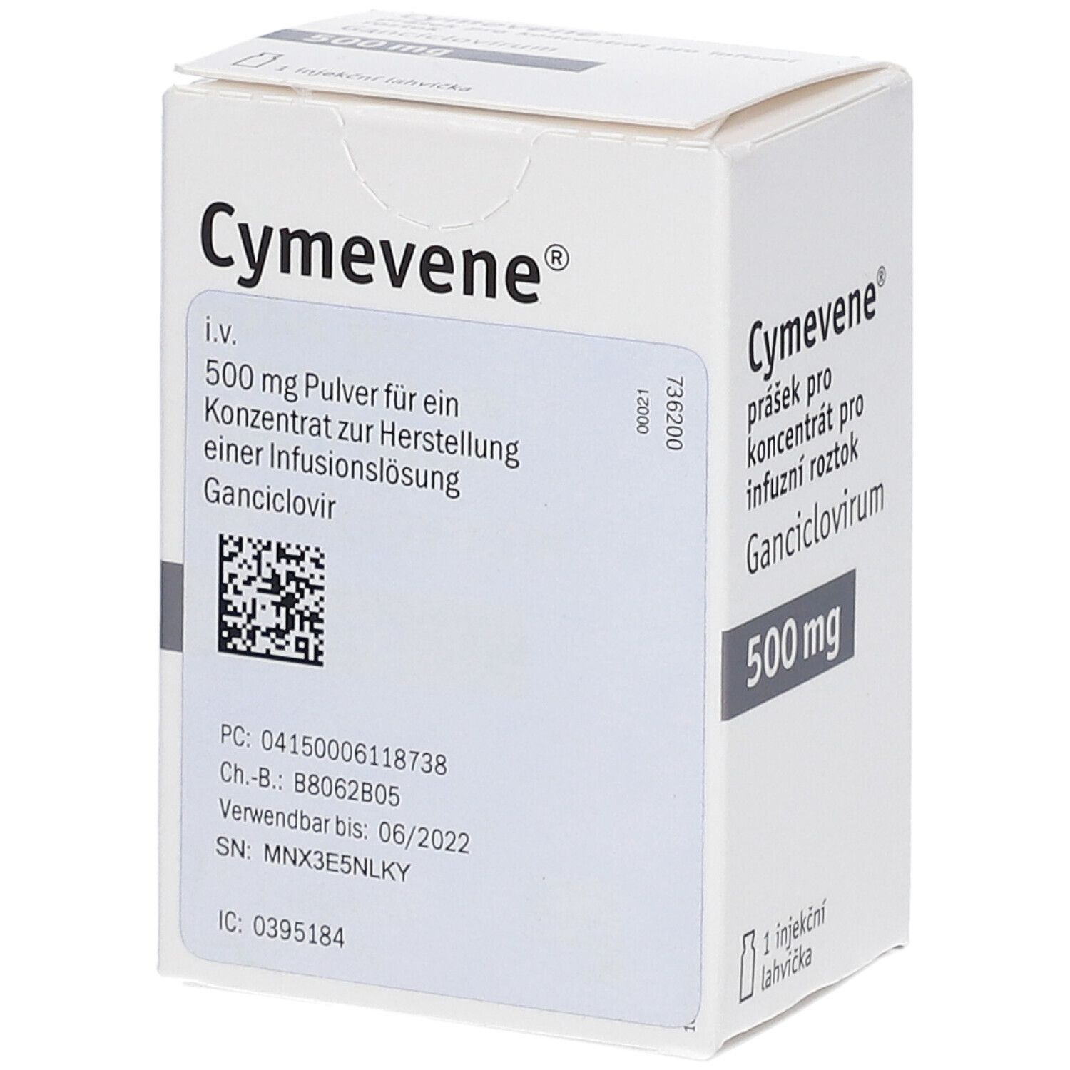 CYMEVENE subst sèche 500 mg flac