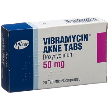 VIBRAMYCINE Acné cpr 50 mg 28 pce