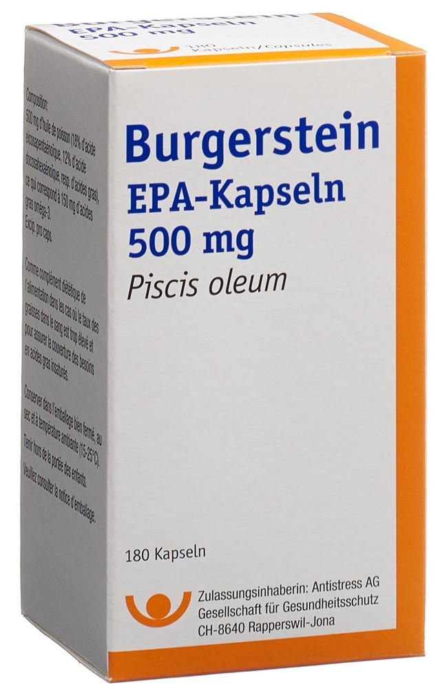 BURGERSTEIN EPA caps moll 500 mg bte 180 pce