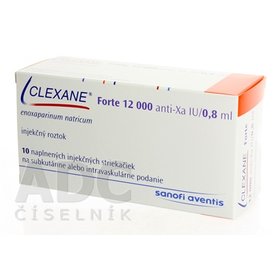 CLEXANE sol inj 120 mg/0.8ml 2 ser pré 0.8 ml