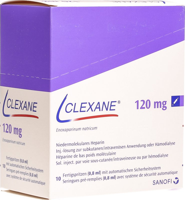 CLEXANE sol inj 120 mg/0.8ml 10 ser pré 0.8 ml