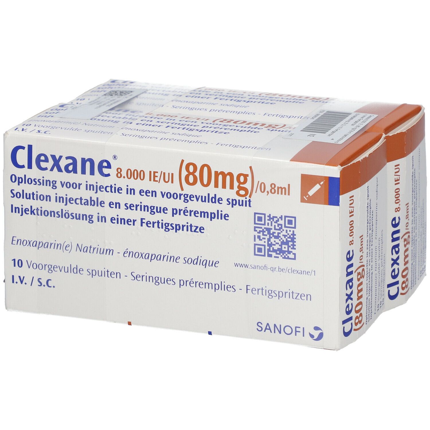CLEXANE sol inj 80 mg/0.8ml 10 ser pré 0.8 ml